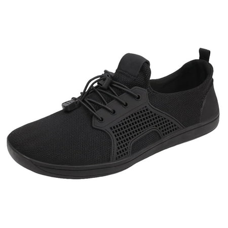 Fauean Sneakers for Women Mesh Breathable Wide Toe Sports Shoes Versatile Women s Shoes Black Size 38