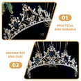 thumbnail image 2 of SEWCHICS Crown Shape Bridal Tiara Zinc Alloy 1Pcs 6.7X6.7In, 2 of 8