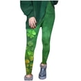 thumbnail image 5 of Xdegoge St. Patricks Day Leggings for Women Full Length Clover Pattern Stretchy Yoga Pants Comfortable Casual Wear Festival and Holiday Outfits, 5 of 6