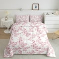 thumbnail image 2 of Manfei Cherry Blossom 2pcs Bedding Comforter Set,Japanese Flower Twin Comforter Sets,Pink White Breathable Bedding Set,Breathable Floral Bedroom Decorative,Reversible, 2 of 8