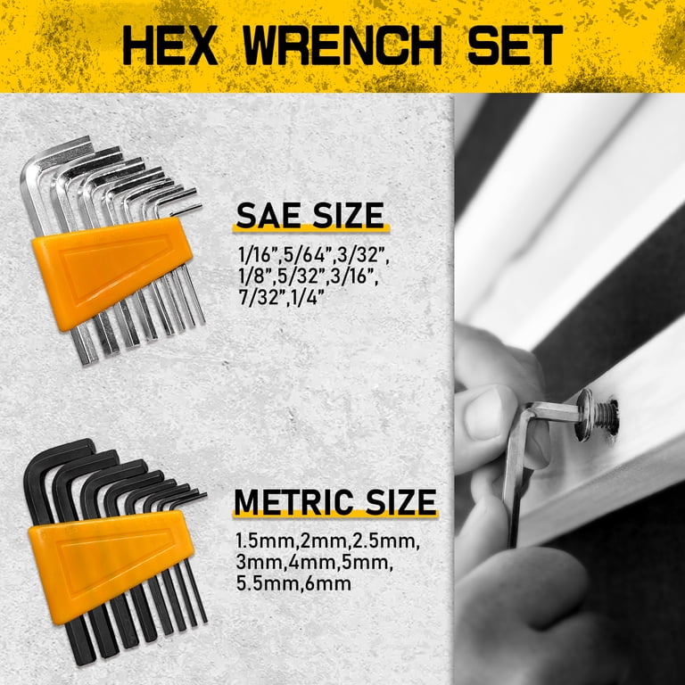 HORUSDY 140-Piece Magnetic Screwdriver Set – With Rack, Hex Keys, Precision Drivers, Chrome Vanadium Steel, 87056