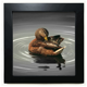 thumbnail image 1 of Fotografia de cisne organismo animal Mesa de pared con marco cuadrado negro, 1 of 4