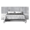 thumbnail image 4 of Home Design Laytec Queen Velvet Upholstered Platform Bed Frame with Rectangular Headboard and Wall Panels, Silver Gray, Easy Assembly, 4 of 6