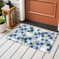 thumbnail image 4 of Navy Blue Roses Entryway Rug 2'x3'&nbsp; Non Slip Front Door Mats, Spring Floral Elegant Pastoral Botanical Entrance Rugs Indoor Outdoor Carpet, Washable Floor Mats Small Area Rug for Bedroom Kitchen, 4 of 8