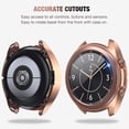 thumbnail image 4 of [2+2Pack] Compatible Samsung Galaxy Watch 3 45mm Screen Protector and Case, 2 Pack Tempered Glass Protective Film and 2 Pack TPU Watch Cover Accessories Set for Galaxy Watch3 45, Titanium, 41mm, 4 of 6