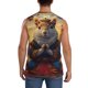 thumbnail image 4 of Balery Maple Leaf Meditating Squirrel Camisetas sin mangas para hombre, absorbe la humedad y protege contra el mal olor.-Medium, 4 of 7