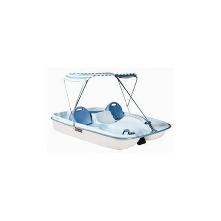 Pelican Rainbow Deluxe Four Person Pedal Boat with Fade Blue / White Deck and White Hull