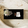 thumbnail image 4 of GZXS 47.5" Black Tempered Glass Coffee Table, 2-Tier Storage Center Table with Asymmetrical Gold Geometric Base and Lower Display Shelf, Modern Artistic Statement Piece for Living Room, 4 of 9