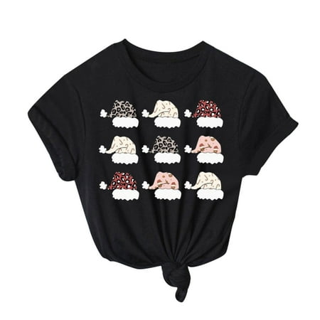 

Adult Casual Christmas Crewneck T Shirts Mommy And Me Matching Outfits Xmas Print Short Sleeve Shirts Tunic Family Matching Blouse Tops Tee Pajamas Family Feeling Womens