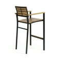 thumbnail image 4 of Noble House Brampton Industrial Acacia Wood Barstool (Set of 2) Teak and Black, 4 of 10