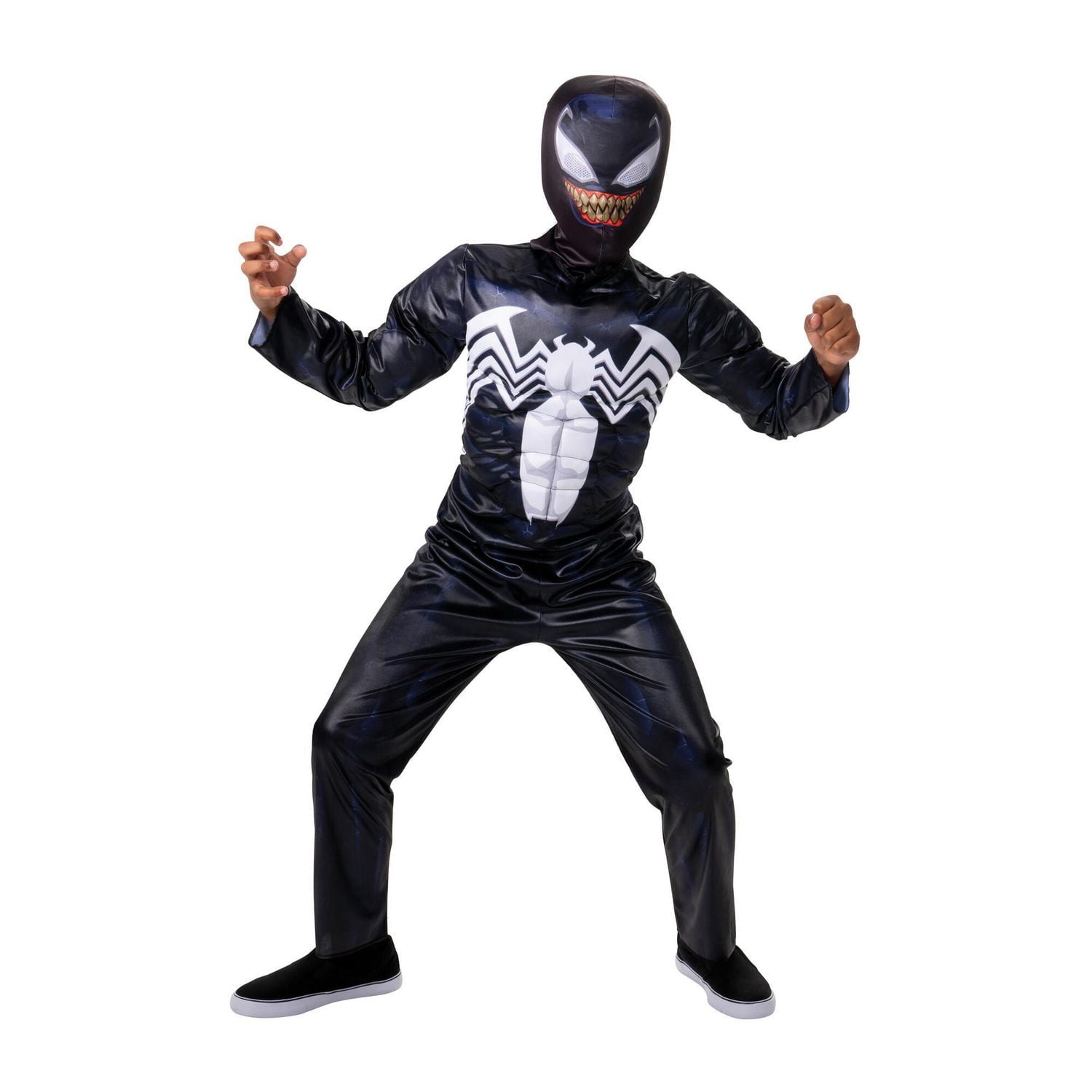 MARVEL'S VENOM YOUTH COSTUME (CHILD)- Poly Jersey Rembourré avec Polyfill et un Masque en Tissue