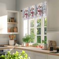 thumbnail image 3 of Christmas Valances for Windows, 42 x 18in, Western Cowboy Snowman Christmas Tree Snow Scene Rod Pocket Kitchen Valance Curtain Light Filtering Window Treatments for Living Room Bedroom, 1 Panel, 3 of 7