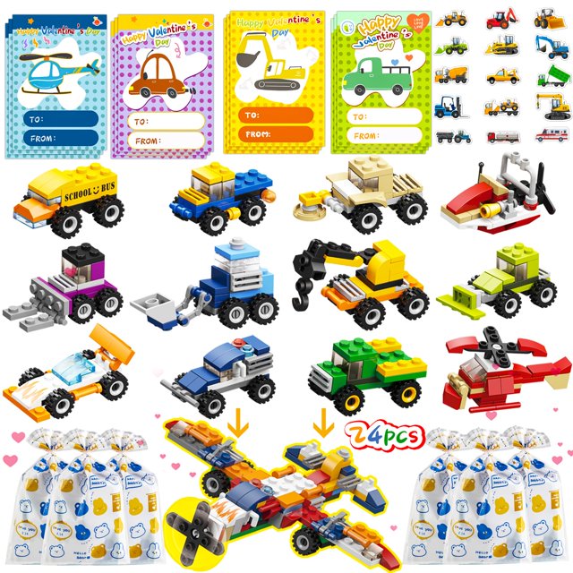 Regalos para el día de San Valentín, bloques de construcción, ANYGIFT, 24 unidades para niños