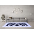 thumbnail image 3 of Ahgly Company Machine Washable Indoor Round Oriental Blue Traditional Area Rugs, 7' Round, 3 of 4
