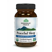 ORGANIC INDIA Peaceful Sleep Herbal Supplement 90 Vegetarian Capsules