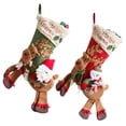 thumbnail image 3 of Navidad Calcetines De Navidad 3D Papá Noel Muñeco De Nieve Medias De Reno Bolsas De Regalo De Navidad Para Chimenea Decoración De Fiesta Familiar Speravity HA044228-02, 3 of 6