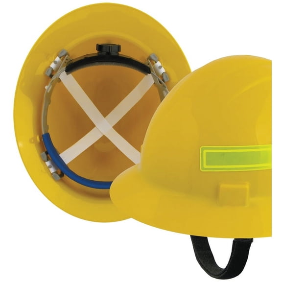 Americana Wildlands Mega Ratchet Full Brim Hard Hat, Yellow