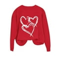 thumbnail image 4 of qucoqpe Valentines Day Sweatshirt for Women Funny Love Heart Graphic Pullover Tops Casual Valentine Long Sleeve Shirts, 4 of 7