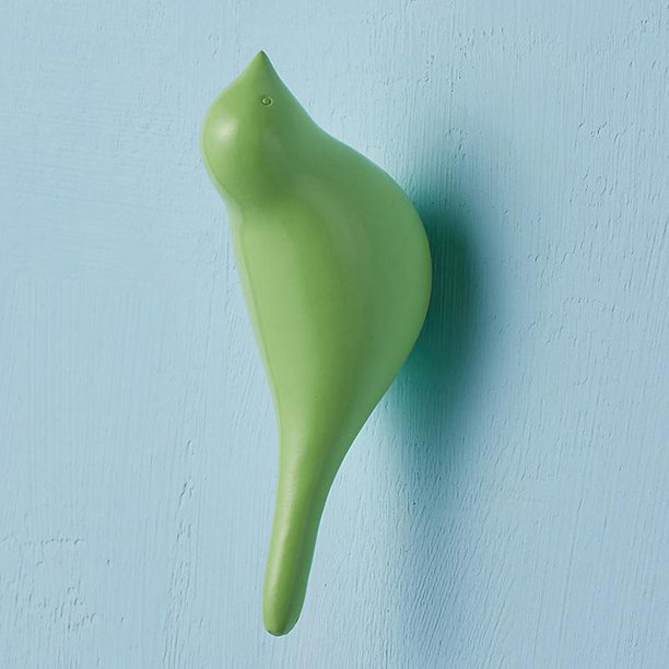 Resina apariencia de Pájaro s para para proteger Bolsa Colgador Montaje en Pared Decoración Artística, Se Verde perfecl Colgador de ganchos de pared