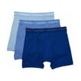 thumbnail image 2 of Calvin Klein BLUE Men's 3-Pack Logo Cotton Boxer Briefs, US Medium, 2 of 4