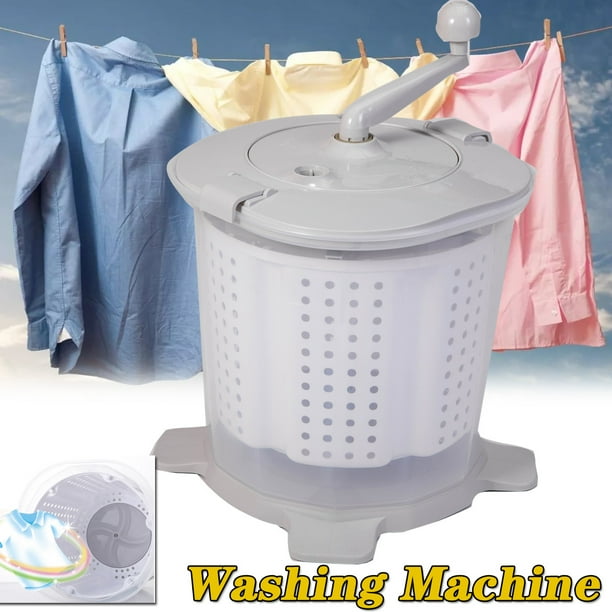SUDEG Portable Hand Powered Washing Machine Mini Manual Washer and Spin