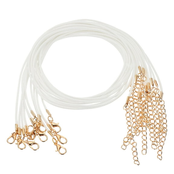 20pcs Waxed Necklace Cord Bulk, 18 Inches and 1.5mm Dia Necklace String Rope with Clasp for Pendants, Bracelets, Necklaces, Jewelry Making Beading Supplies, Deep Green