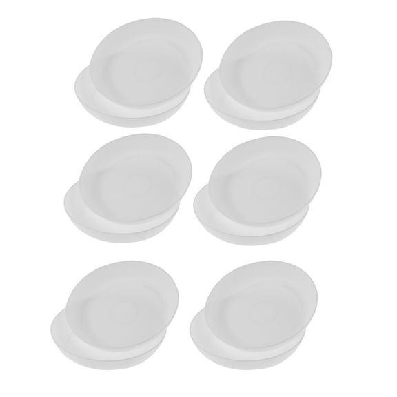 ROSENICE 12Pcs Round Plastic Flower Pot Bottom Tray for Gardening Supplies 3.5inX0.6in