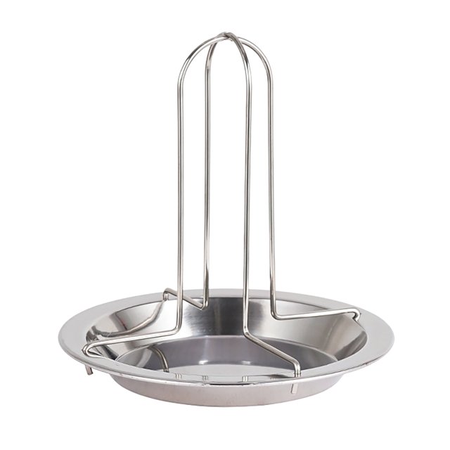 Pedty - Plato de acero al carbono para pollo asado (1 pieza), soporte para asar pollo a la barbacoa, sin parrilla, para cocina, comedor, bar y horno