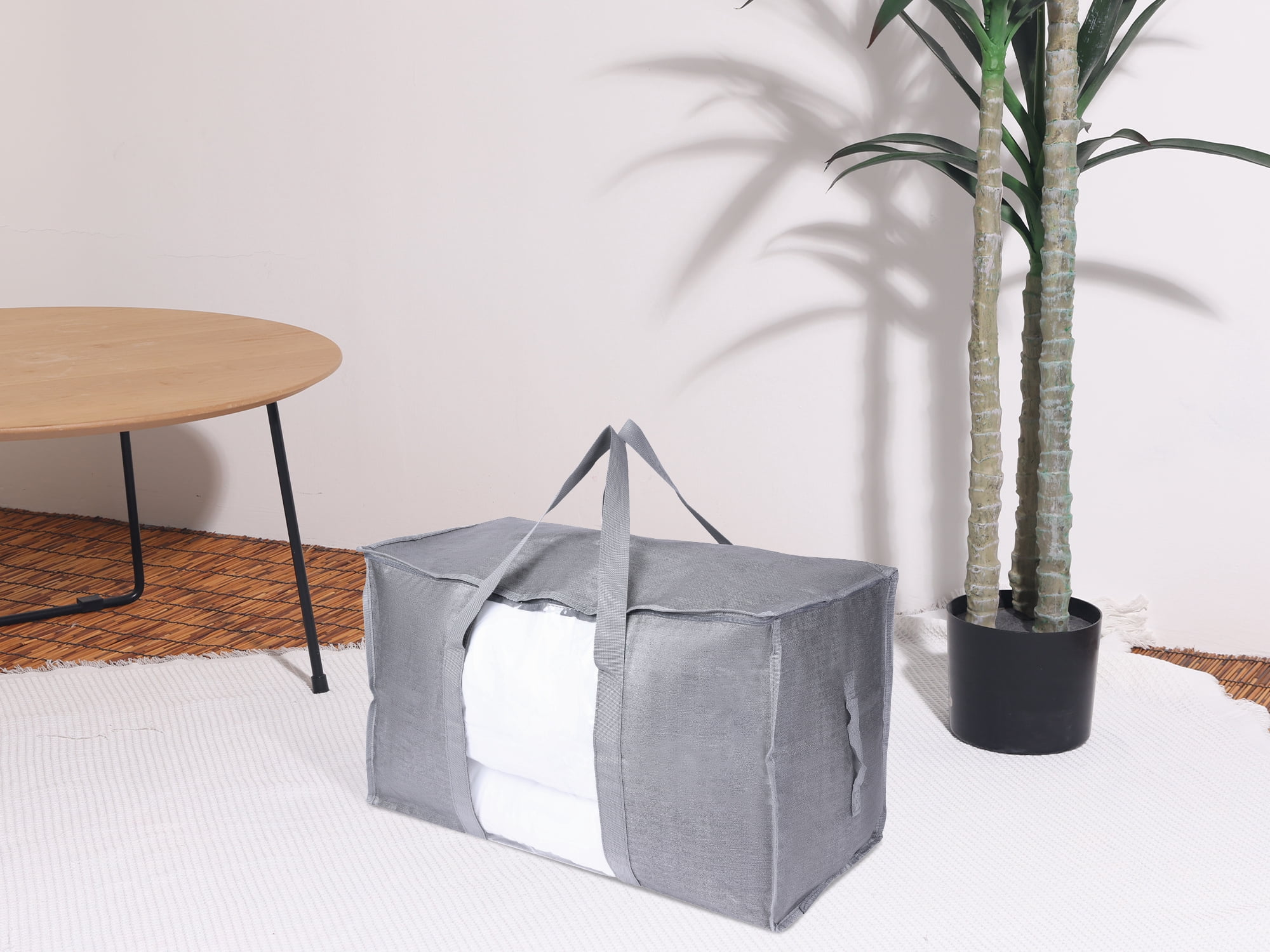 Unique Bargains 1 Pack Clothes Storage Bags Moving Bags Grey 27*14*15in
