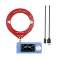 thumbnail image 2 of Mini radiodifusión SI4732 con buena recepción, conector para auriculares y antena de bucle Rojo azul, 2 of 9