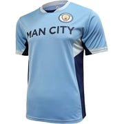 Icon Sports Men Manchester City Licensed Soccer Poly Shirt Jersey - Custom Name and Number - -12 XL
