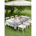 thumbnail image 4 of Outdoor Tablecloth with Umbrella Hole for Patio/Picnic/Party/Camping, Spring Gray Eucalyptus Waterproof Table Cloth Rectangle Table Cover Washable, Summer Botanical Leaf Country (54"x 80"), 4 of 8