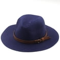 thumbnail image 1 of XmhyTop Sombrero, sombrero de paja, protección solar de playa, talla M (56 - 58cm), azul tibetano, 1 pieza, 1 of 5