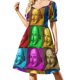 thumbnail image 2 of Vestido sin mangas de arte pop de William Shakespeare, ropa de verano para mujer 2024, vestidos para mujer 2024, vestido para embarazadas, 2 of 4