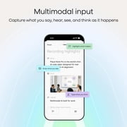 PLAUD NOTE AI Voice Recorder، التحكم في التطبيق، النسخ والتلخيص، 112 لغة، مسجل صوت للمحاضرة/الاجتماع/المكالمة، تسجيل مستمر لمدة 30 ساعة، 30 جرام
