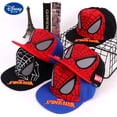 thumbnail image 2 of Gorras de béisbol de Disney para niños y niñas, gorra ajustable de Spiderman, Mickey Mouse, Frozen, Hip Hop para uso en exteriores hola suerte  unisex, 2 of 2