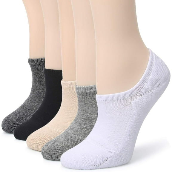 Jtbuh XLY Women's Cushion Sweat-absorbent Breathable Soft Athletic No Show Socks