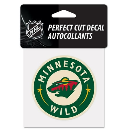 Minnesota Wild Official NHL 4" x Automotive Car Decal 4x4 by Wincraft 219725