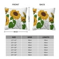 thumbnail image 3 of Rateoe Plump Sunflower And Sketch Pattern Throw Pillow Cover Premium Pillow Stuffer Sham Square for Decorative Cushion Bed Couch Sofa(Pillow insert not included), 3 of 8