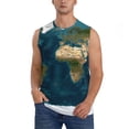 thumbnail image 1 of Balery World Map Camisetas sin mangas para hombre, absorbe la humedad y protege contra el mal olor.-3X-Large, 1 of 7
