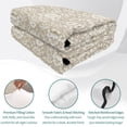 thumbnail image 4 of Twin XL Quilt Set 68''x98'', Beige Damask Lightweight Bedspread Coverlet Set with 2 Pillow Shams, Vintage Country Scroll Floral Patterned Breathable All Season Quilt Bedding for Dorm/Guest Room, 4 of 9