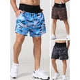 thumbnail image 2 of Pantalones cortos deportivos para hombre con cintura ancha de bolsillo de secado rápido MABOTO Azul/M, 2 of 7