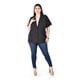 thumbnail image 1 of Blazer de manga corta Roman Fashion /Tallas Extras, 2561 (Negro) negro 42, 1 of 6