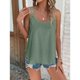 thumbnail image 2 of Top sin mangas para mujer, cuello redondo, dobladillo Irregular, ajuste holgado, tirantes dobles, camiseta sin mangas para mujer para compras diarias, 2 of 5