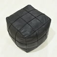 thumbnail image 4 of BBH Homes Black Leather Pouf Ottoman Square Shape Model BBBACPF0022, 4 of 9