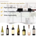 thumbnail image 2 of Organizador de almacenamiento de metal para decoración de sala de estar moderna, estante de vino de pared de 6 botellas de color negro, 2 of 5