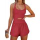 thumbnail image 3 of Caracilia - Mameluco de entrenamiento para mujer, mono corto atlético de una pieza, trajes casuales de verano, ropa de ejercicio y gimnasio, 3 of 5