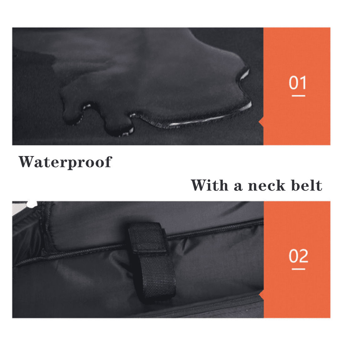 12mm Thick Padding Waterproof Dual Adjustable Shoulder Strap with Back Hanger Loop and Music Stand Pocket For Acoustic Classic Guitar