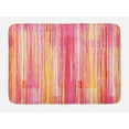 thumbnail image 1 of Pinstripe Bath Mat, Firework Inspired Colors Blended Pastel Tone Lines Messy Design, Plush Bathroom Decor Mat with Non Slip Backing, 29.5" X 17.5", Multicolor, by Ambesonne, 1 of 2