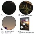 thumbnail image 3 of Designart "Beachside Violets" Violets Floater Framed Canvas Art Print, 3 of 5